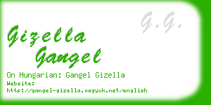 gizella gangel business card